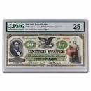 1863 $10.00 Legal Tender Abraham Lincoln VF-25 PMG (Fr#95c)